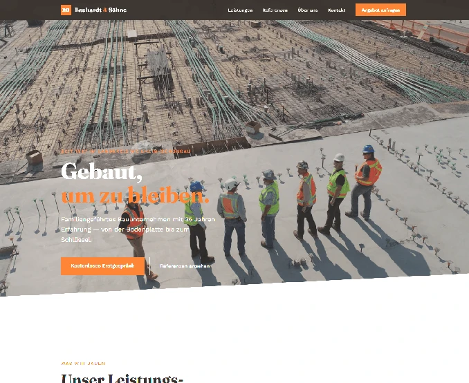 Beispiel Webseite Layout Elite