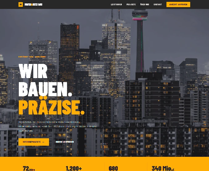 Beispiel Webseite Layout Pro Signature